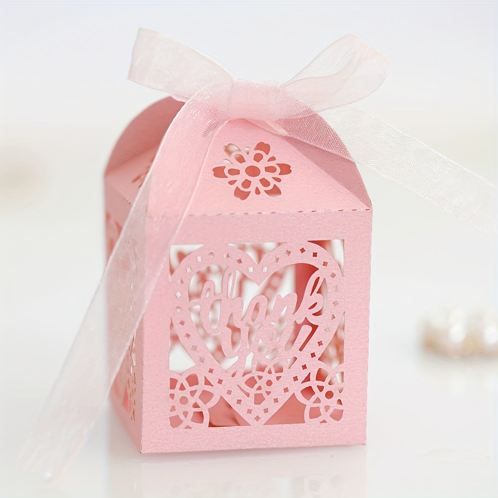 50pcs Thank You Favour Boxes Wedding Party Favour Boxes Goodies Boxes ...