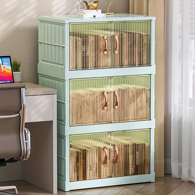 folding storage cabinet doors with easy