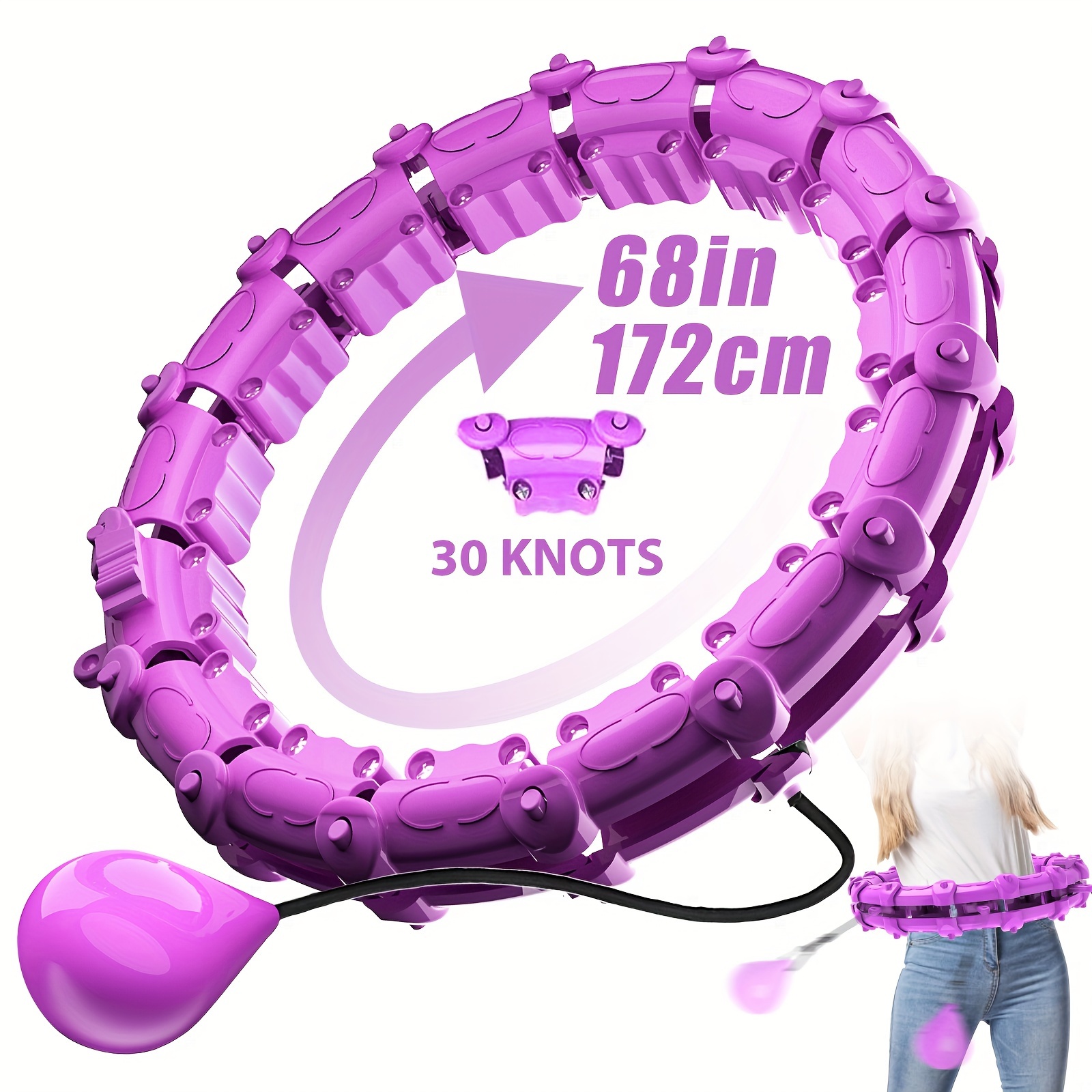 66FIT WEIGHTED HULA HOOPS - WAVE DESIGN TO BOOST CORE MUSCLE STRENGTH