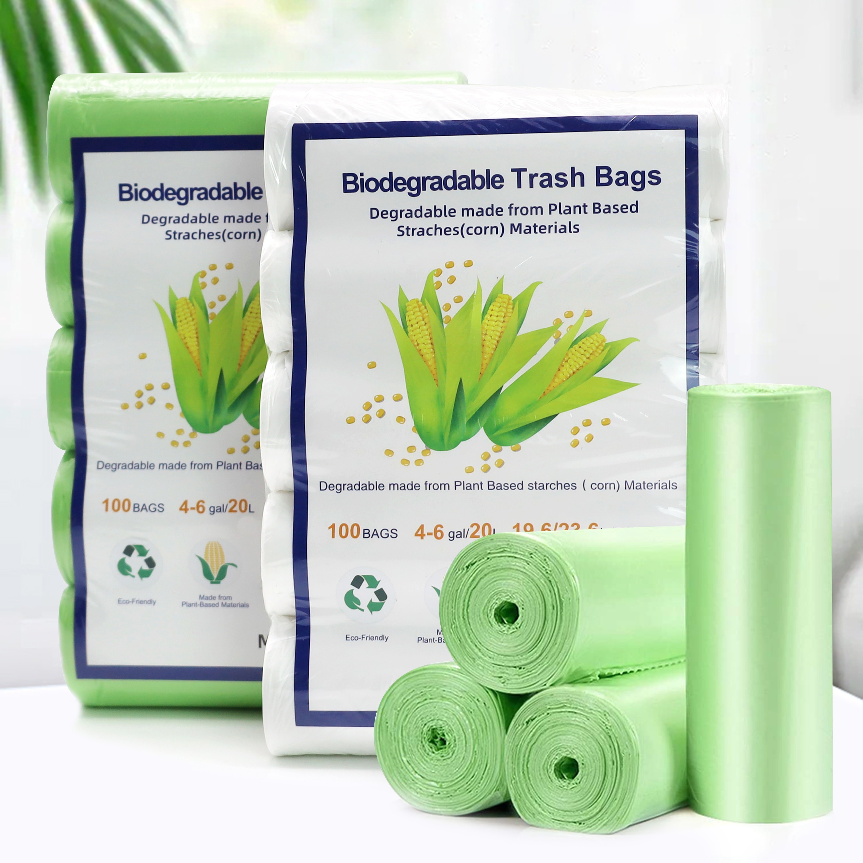 Compostable Trash Bags 13 Gallon, 50 Total Count, Sturdy Kitchen