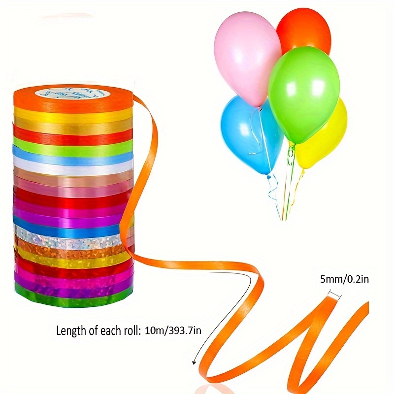 500 Yards Crimped Curling Ribbon Shiny Metallic Balloon String Roll Gift  Wrapping Ribbon for Party Festival