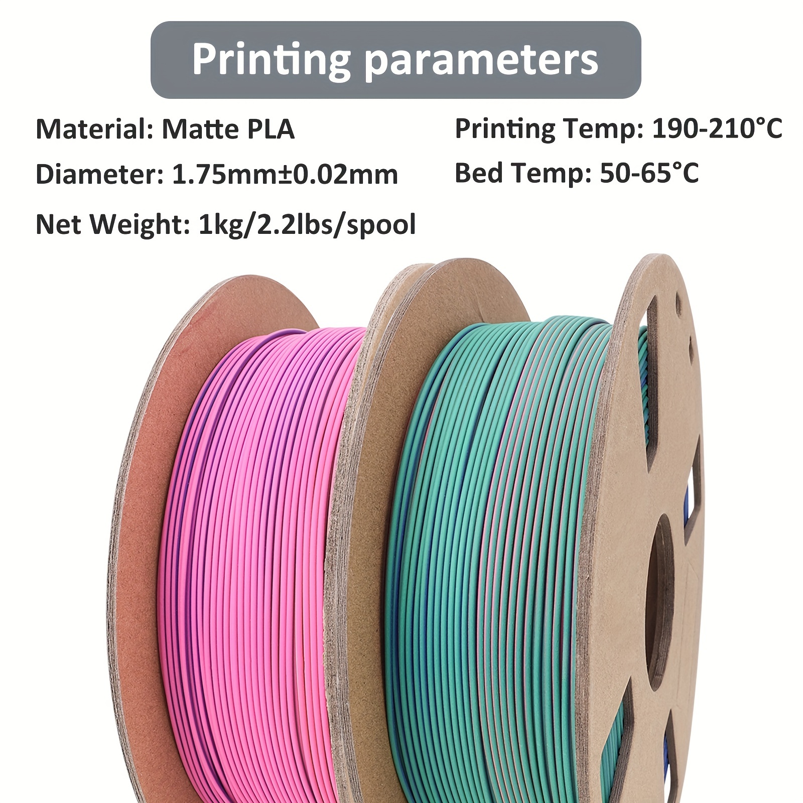 Eono Filament PLA de coextrusion de filament triple couleur 1,75 mm pour  imprimante 3D et stylo 3D, PLA multicolore comme l'arc-en-ciel, 2,2 lb (1  kg). Soie PLA Rouge/Or/Bleu : : Commerce, Industrie