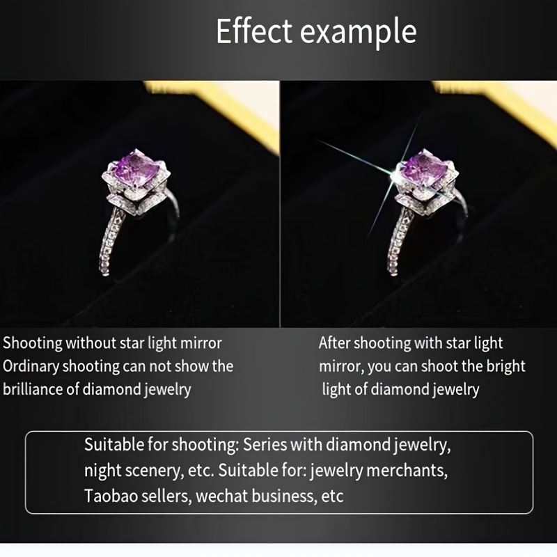 52mm mobile phone starlight lens starry mirror live jewelry diamond light  spotlight light color wedding dress photo light jewelry with drill mobile ph