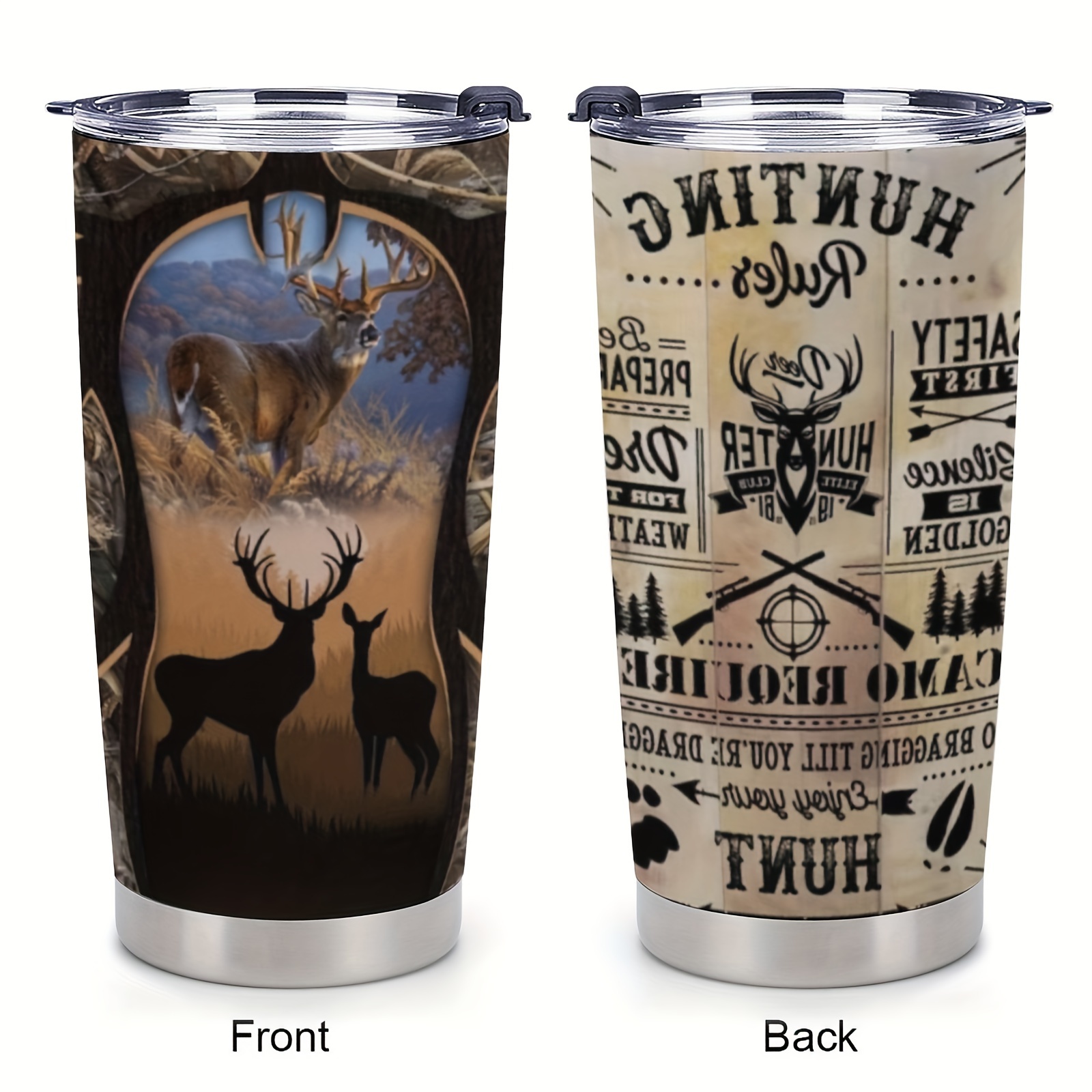 Wood Deer Hunter Skinny Tumbler 20oz