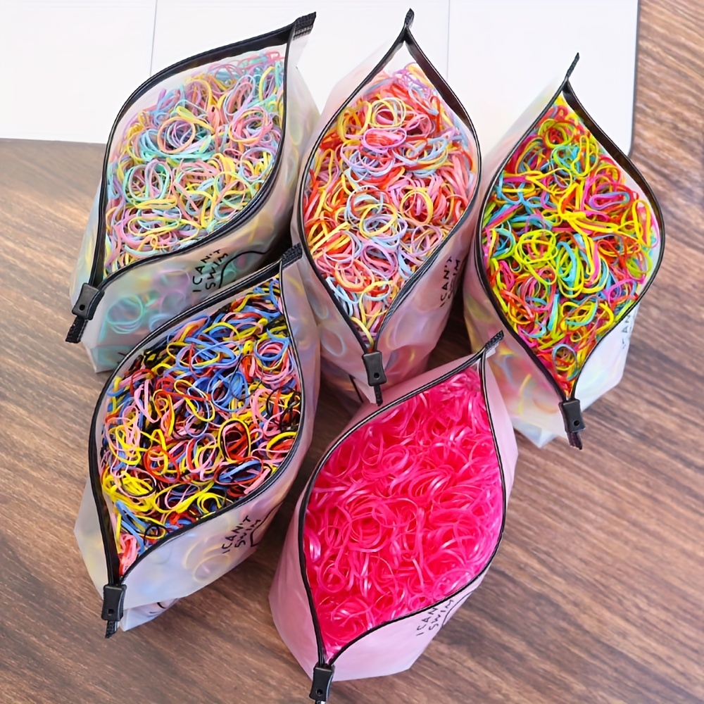Elastici monouso 1000 pezzi Elastici colorati per per bambini