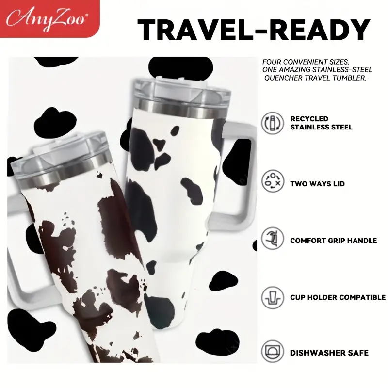 NEW Full Coverage Cow Print Stanley wrap just listed! 🤩🤍🐮🤠 #cowpri, Cowprint