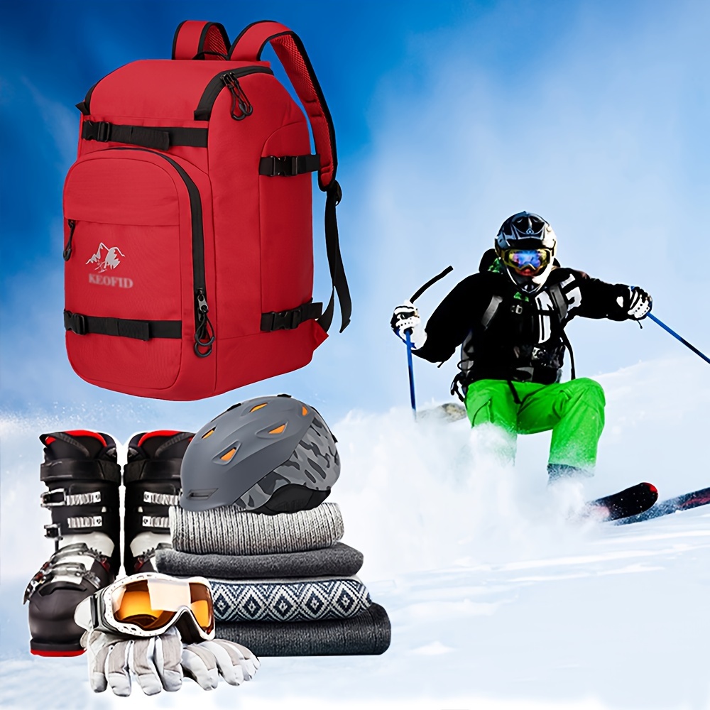 Sac pour chaussures de ski, sac à dos de voyage étanche pour chaussures de  ski et de snowboard, casque de ski, lunettes, gants, ski, snowboard et