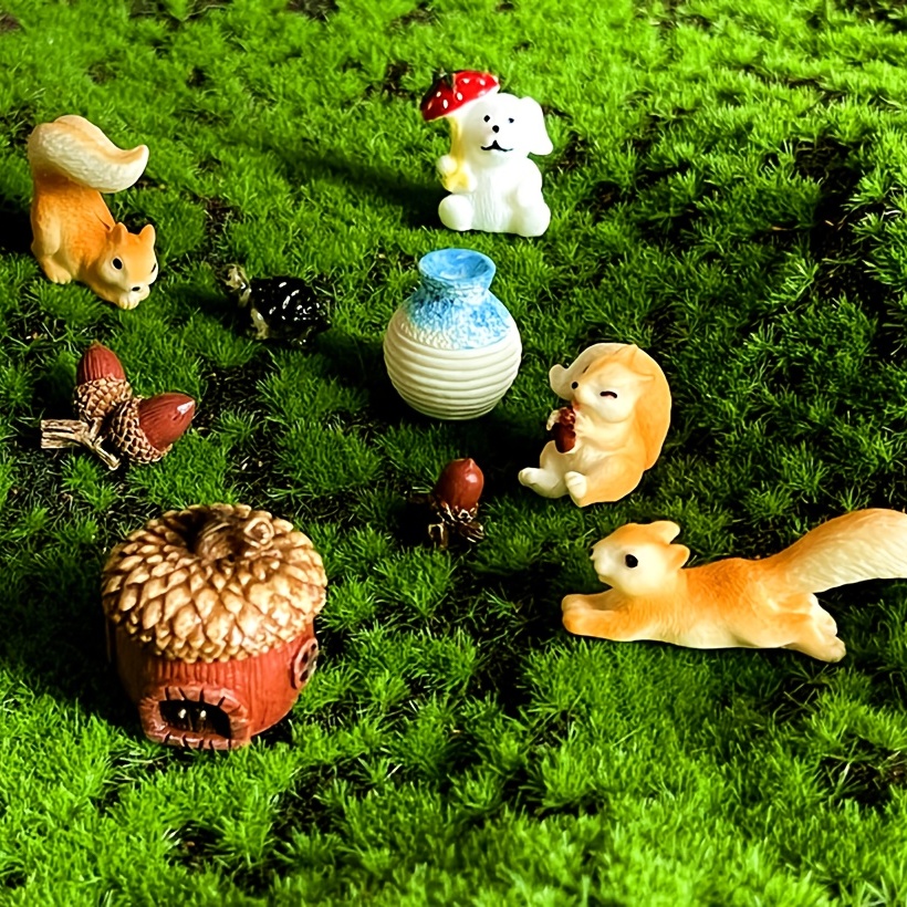 FOX MINIATURE Tiny Mini Animals Figurines Fairy Garden Figures