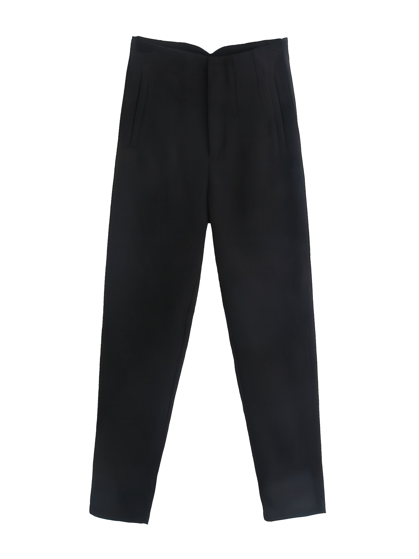 Solid Zipper Slim High Waist Pants Casual Long Length - Temu