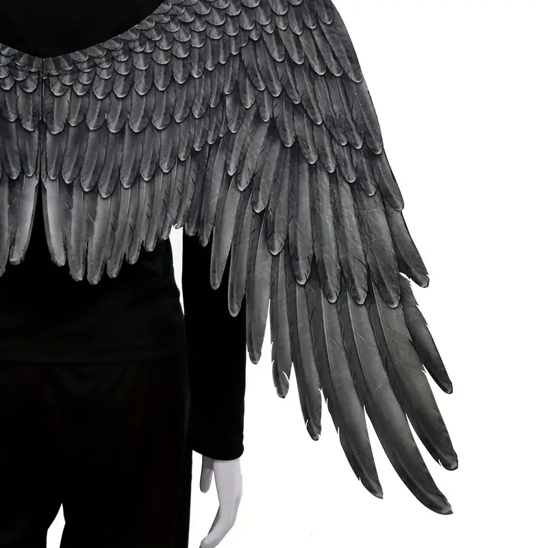 Angel Wings Accessories Carnival Madi Gras Halloween Large Black Wings Costume Props,Temu