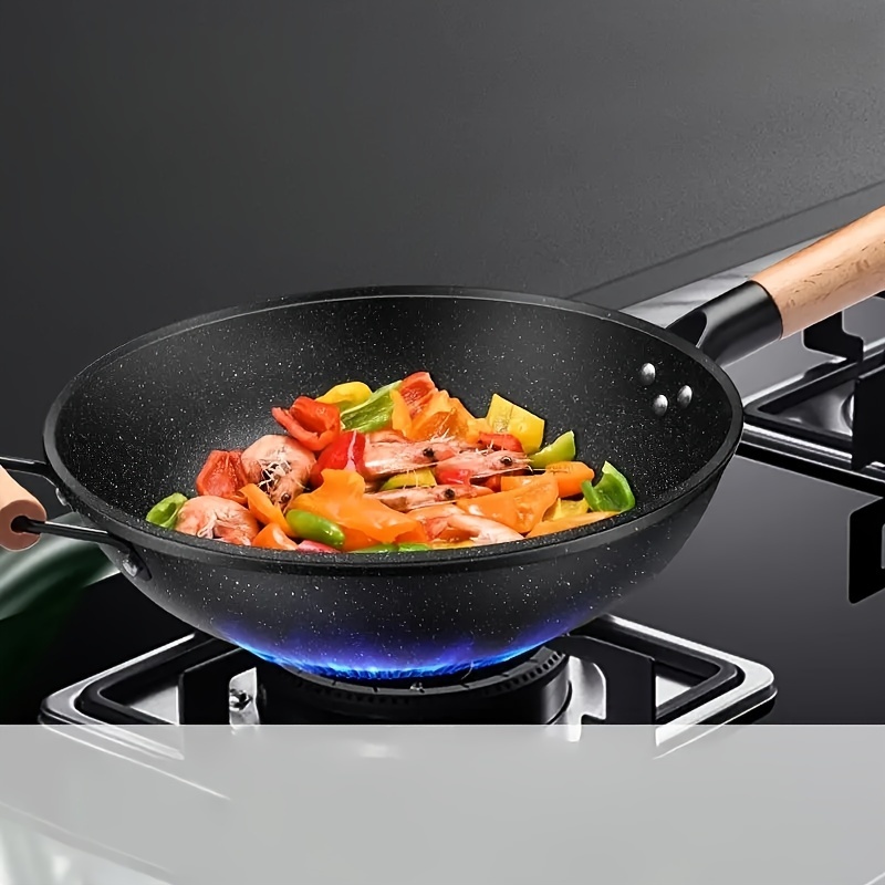 Maifan Stone Non-stick Pan Non-stick Pan Household Frying Cooking Wok  Integrated Wok Cooking Pot Gas Electric Magnetic Stove Special - Temu