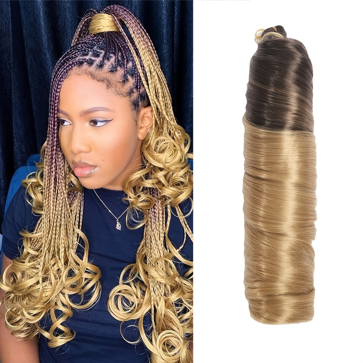 French Braids Hair Extensions  French Curly Braiding Hair