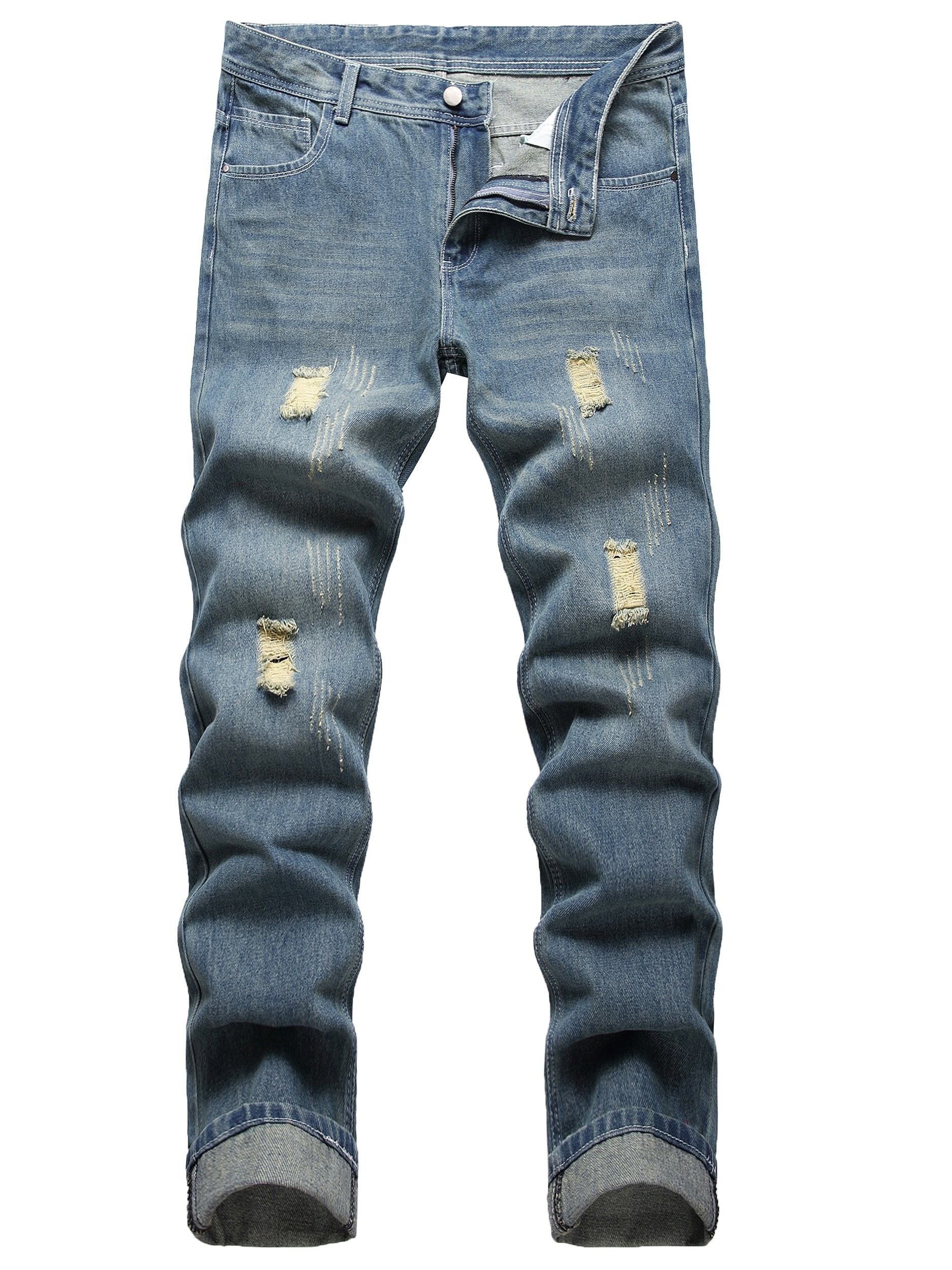 Plus Size Men's Oversized Denim Pants Street Style Baggy Jeans For Fall  Winter, Men's Clothing