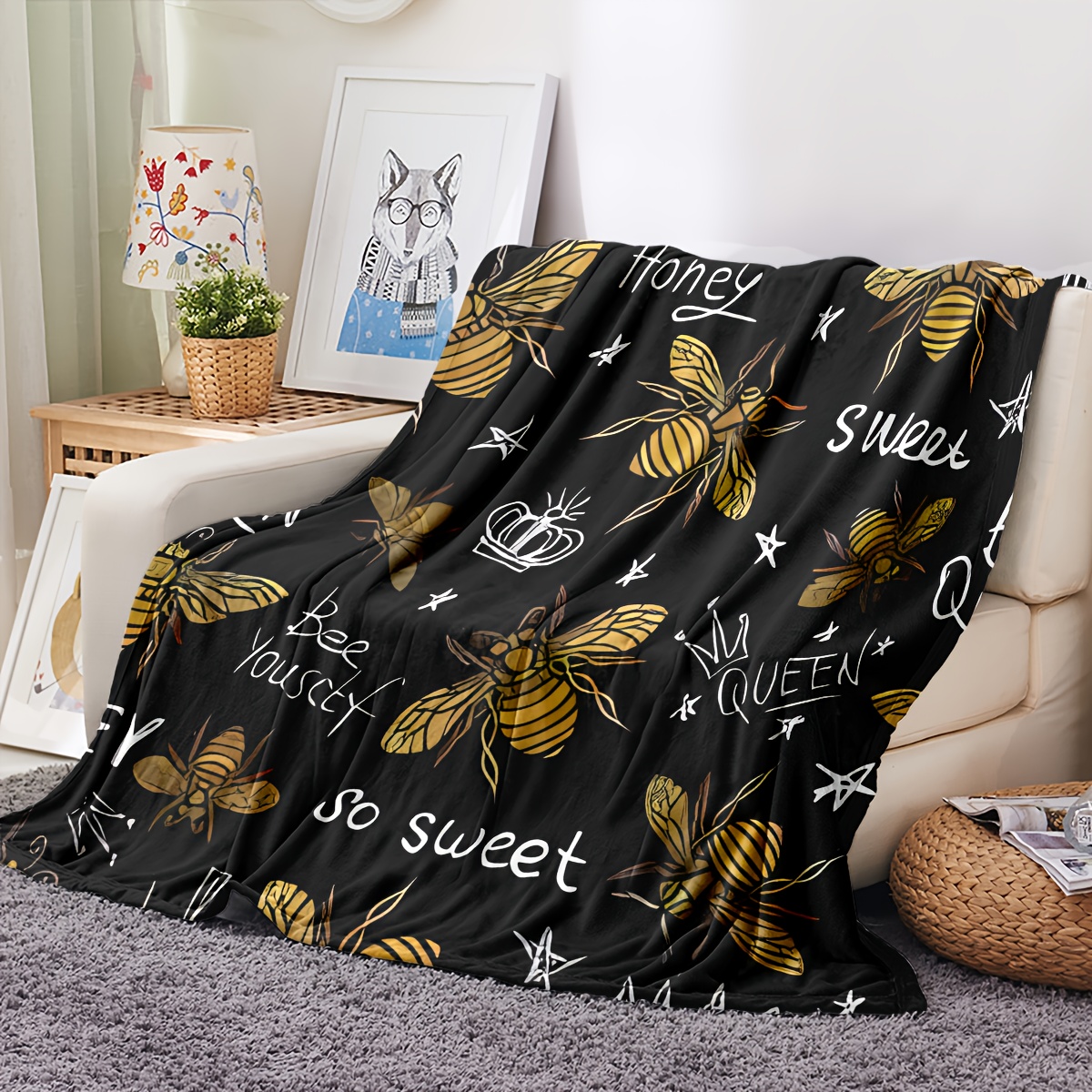 Cozy Soft Throw Blanket For Couch Bed Decor Car - Temu