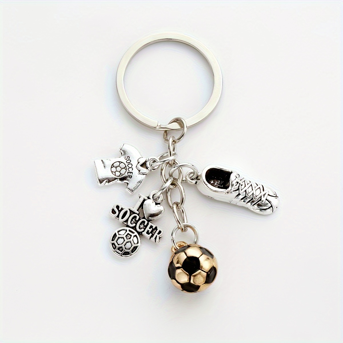 A Creative New Football Keychain For Sports, Featuring Cheerleading, Sneakers, And Athlete-themed Gifts