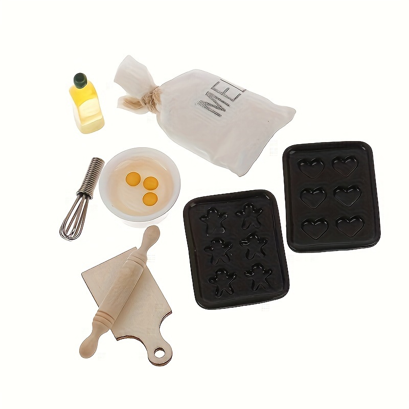 Mini Baking Tool Set - Perfect For 1:6 Dollhouse Pretend Play And Photo  Props! - Temu