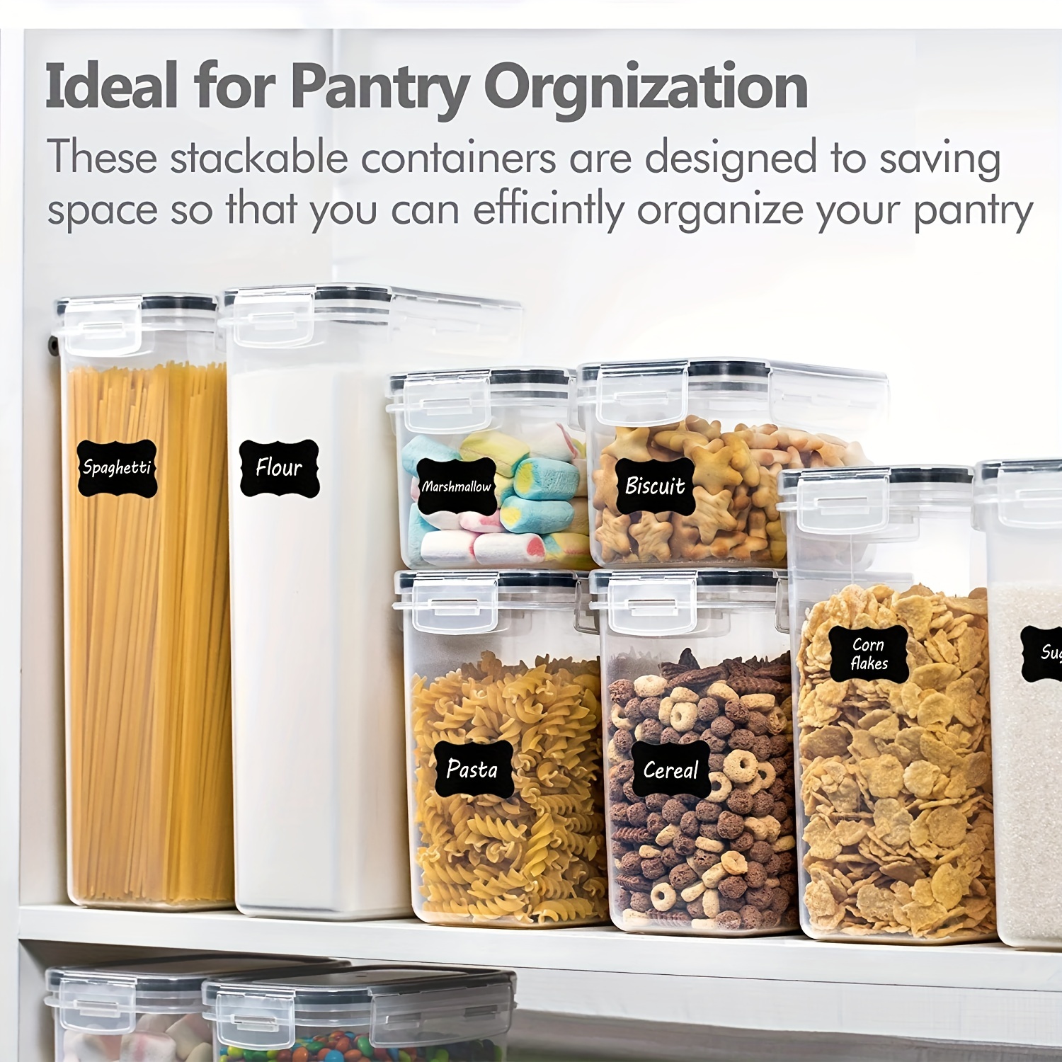 Organize Your Kitchen Pantry With This 4/ Airtight Food - Temu