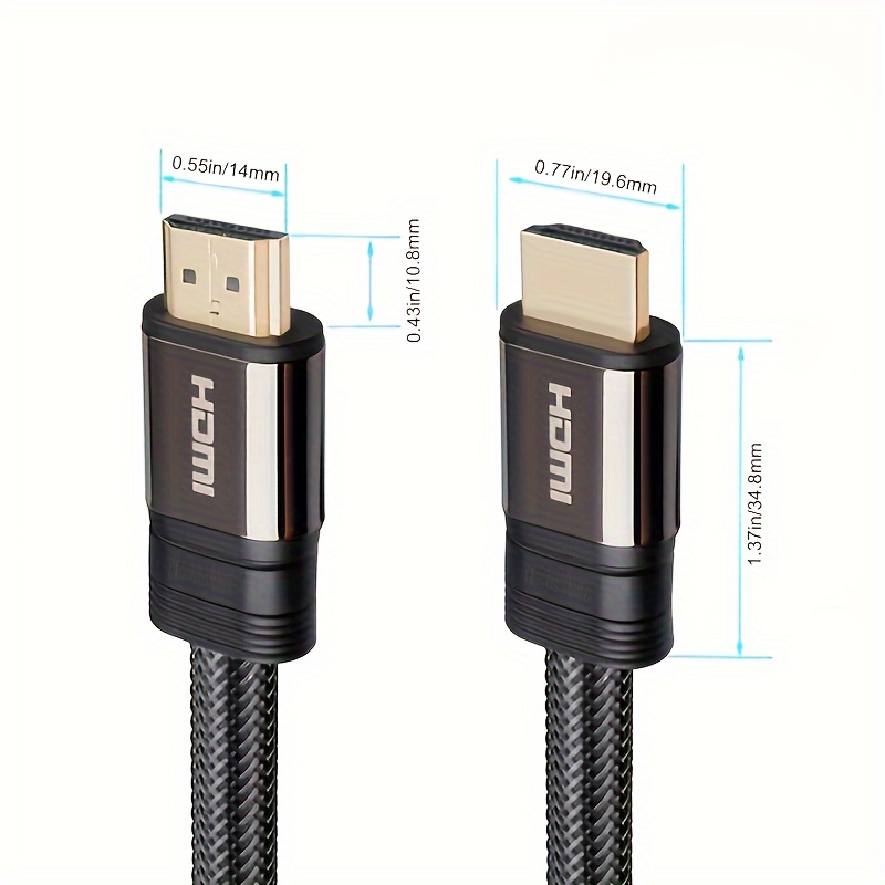 UGREEN Cable HDMI 4K de 6.6 pies, cable HDMI trenzado de alta velocidad de  18 Gbps 2.0 con Ethernet, compatible con 4K 60Hz 2160P 1080P 3D ARC