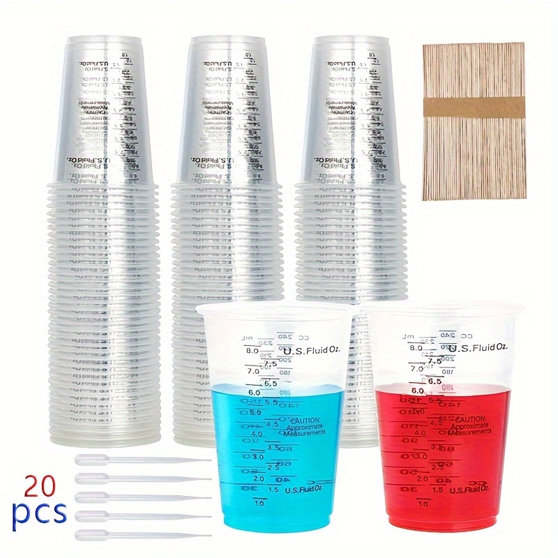 Transparent Graduated Measuring Cup For Epoxy Resin And - Temu