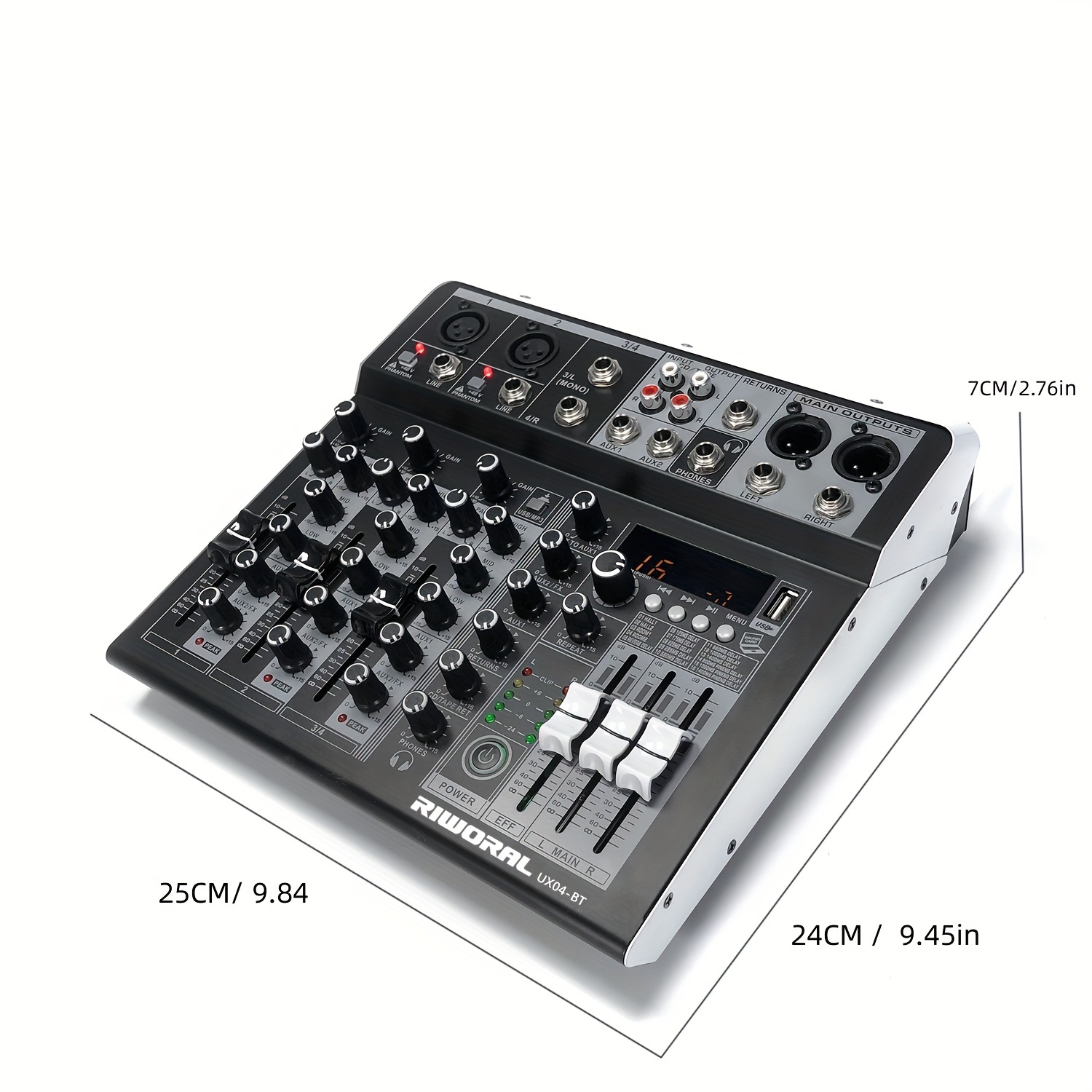 Riworal Ux04 Professional Audio Mixer 4 channel Mixer For - Temu