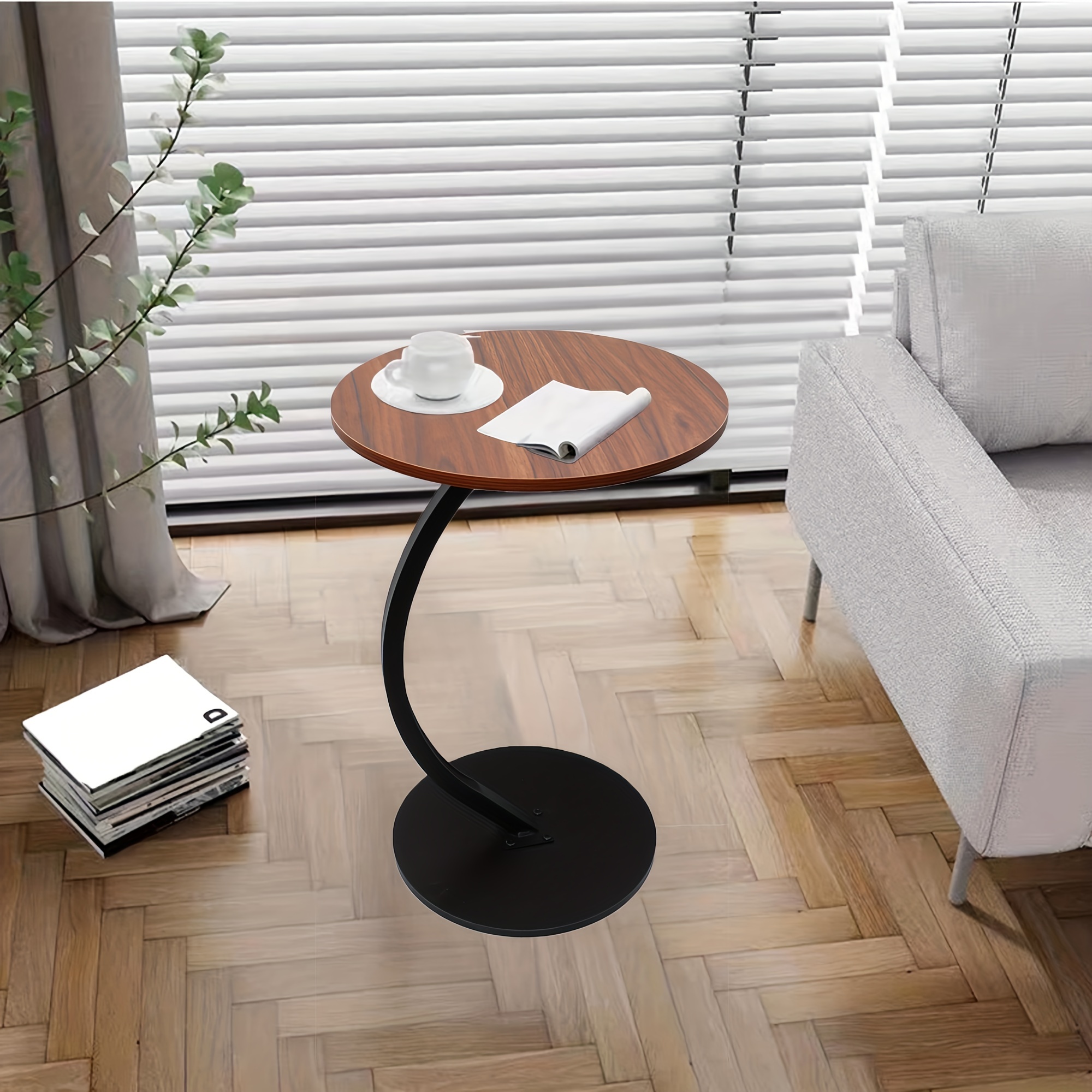 Mesa auxiliar/mesa auxiliar, mesas auxiliares de madera maciza, simple y  pequeña, mini mesa redonda, mesa de esquina creativa para sala de estar