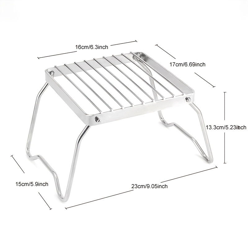 Dropship Outdoor Mini Small Folding Stainless Steel Stove Top Holder BBQ  Grill Set Pot Holder Grill Pan Holder Grill Net to Sell Online at a Lower  Price