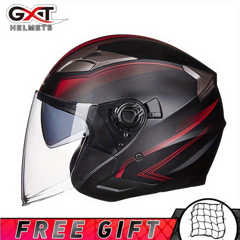 Casco de cara abierta, casco retro, medio casco de motocross, unisex, para  adultos, casco de protección integral para scooter, ATV, Jet, casco