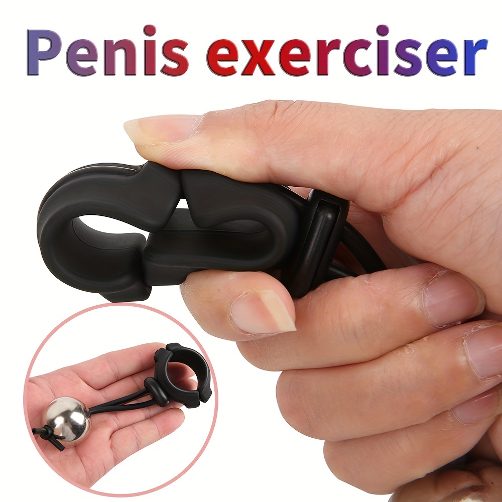 Men's Gravity Lock Fine Ring Penis Weight-Bearing Exerciser Penis Ring  Long-Term Endurance Training Device Adult Sex Toys 