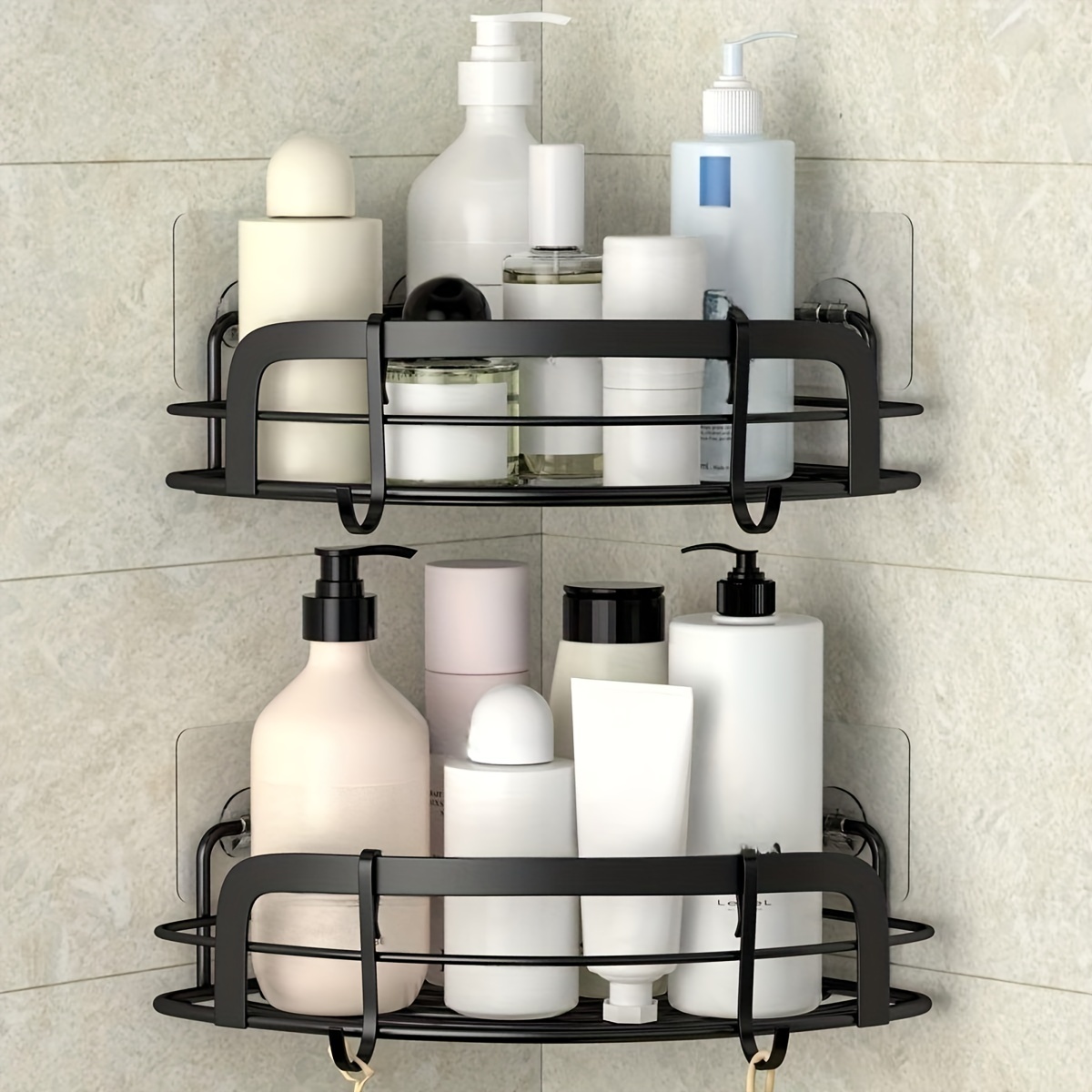 stusgo Shower Caddy, Self-Adhesive Shower Shelves No Drilling 5