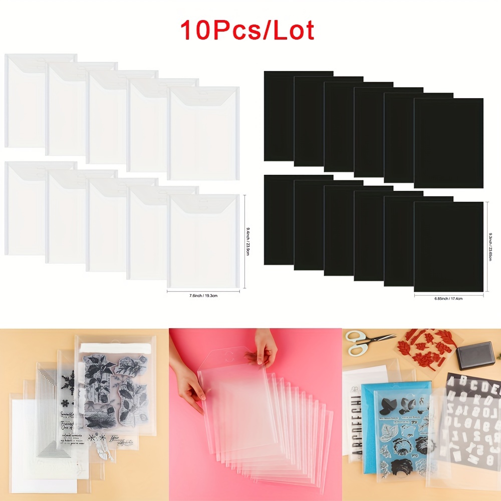 10pcs Solid Color Cutting Die Storage Magnet Sheet, Black Magnet