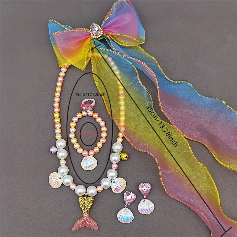 Beaded Ribbon Necklace - and Earrings! 