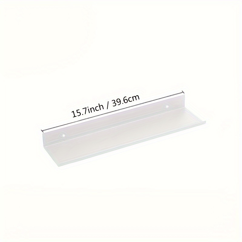 1pc 11.8-inch Black Acrylic Wall-mounted Shelf, No Drilling Required, Wall  Hanging Storage Tool