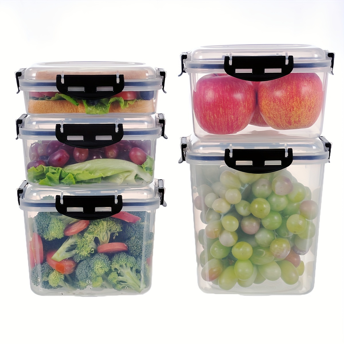 Large Capacity Storage Box, Clasp Detachable Design Storage Container,  Thicken Airtight Food Storage Clear Boxswith Lids, Plastic Bpa Free  Waterproof Pantry Organization And Storage For Bulk Food Dry Food Cereal,  Home Organization 