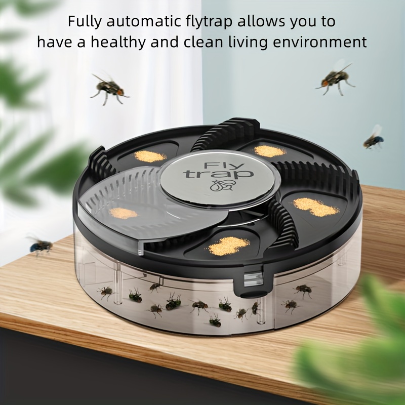 Fly Trap Artifact Automatic Rotating Trap Fly Killer Fly One Sweep Trap Appliances Temu