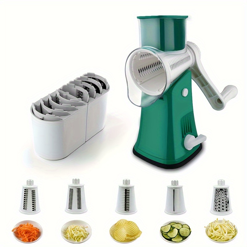 Manual Rotary Cheese Grater, Kitchen Speed Round Tumbling Box