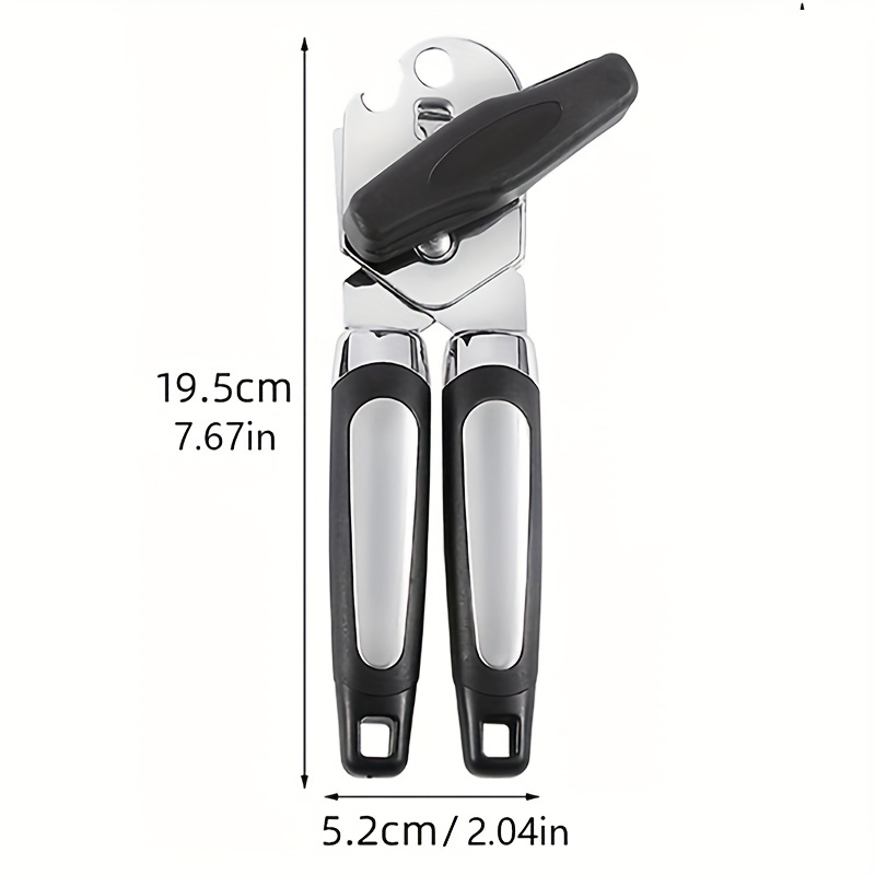 Can Opener, 3-in-1 Multifunctional Tin & Can Opener, Manual Kitchen Tool,  Professional Ergonomic Heavy Duty Safety Manual Can Opener for Seniors With