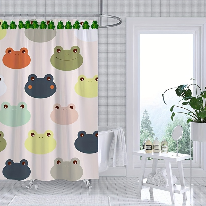 Shower Curtain Hooks Resin Frog Design Waterproof Rustproof - Temu