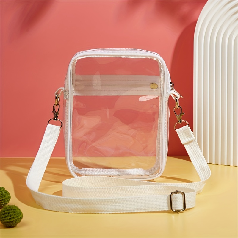 Women Fashion Transparent Crossbody Mini Square Purse Girls Ladies