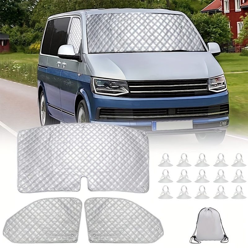 

Internal Thermal Blind Window Cover Set For Vw T5 T6 3pcs Sunshade Windscreen Protection Set