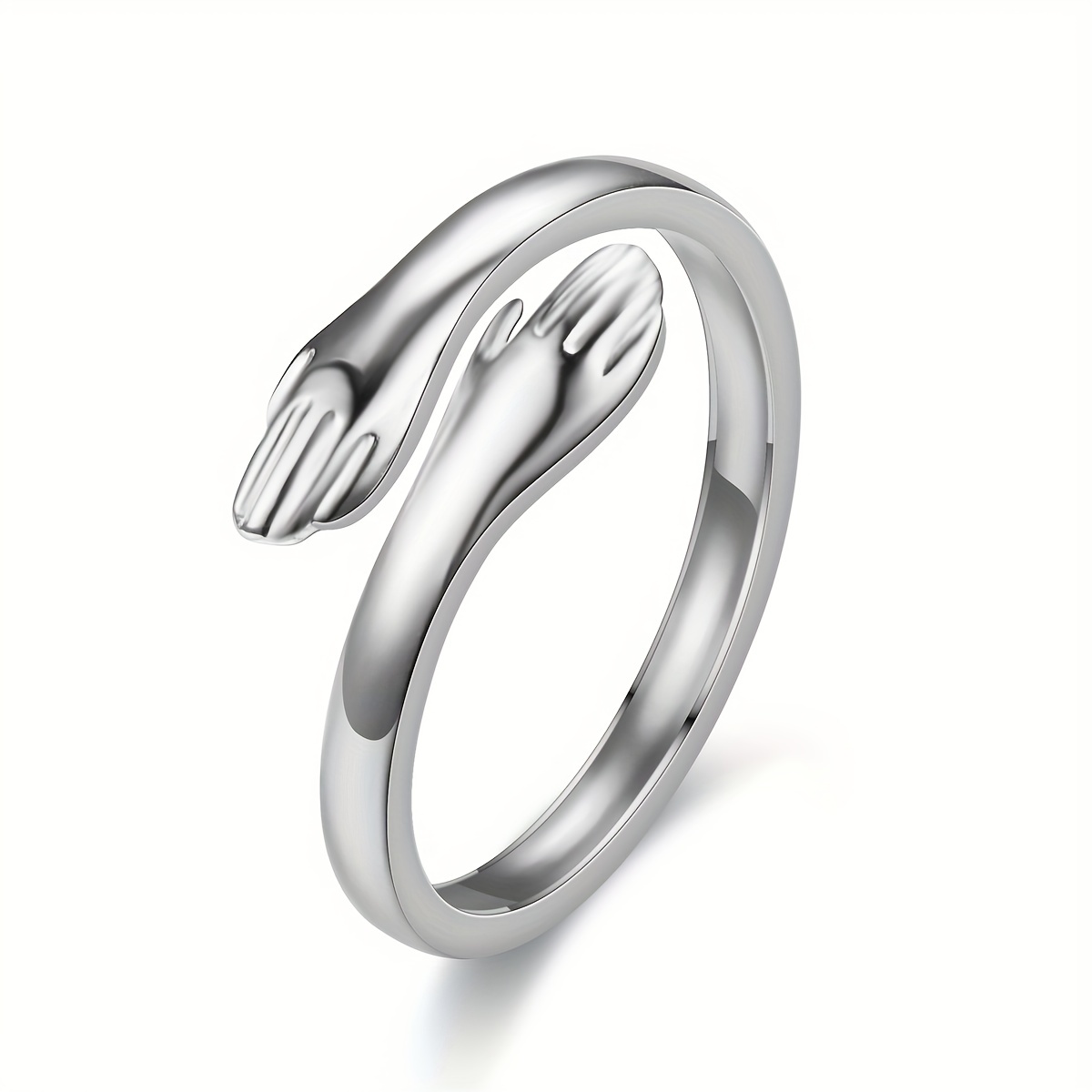 Stainless Steel Hug Ring Decorative Accessories for Men