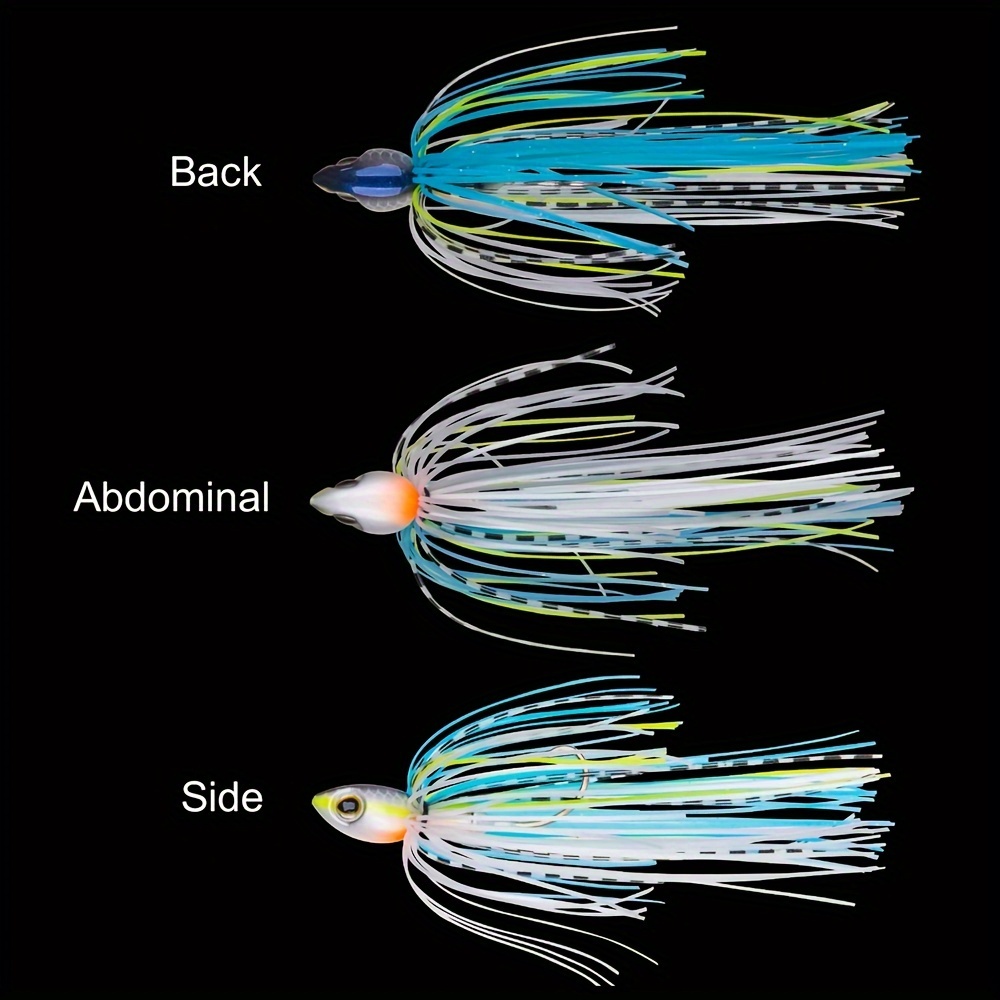 Fishing Lures Spinnerbait, Bass Fishing Lure Spinner Baits Kit Hard Metal Multicolor Buzzbait Spinnerbait Jigs for Bass Pike Trout Salmon 6pcs Spinne