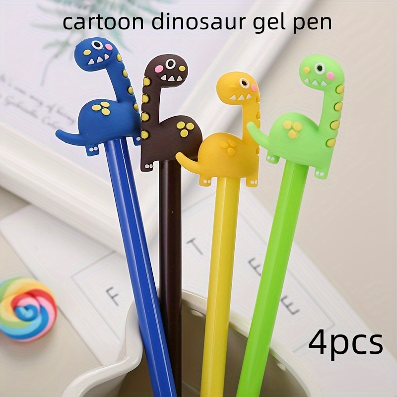 8pcs Cute Kawaii Dinosaur Black Gel Ink Roller Ball Point Pen School Kids  Pens 