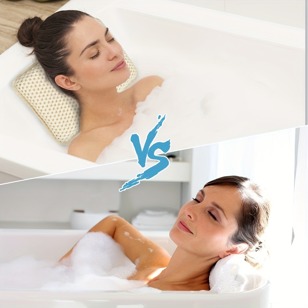 Non slip Bath Pillow For Head Neck And Back Support 4d Air - Temu