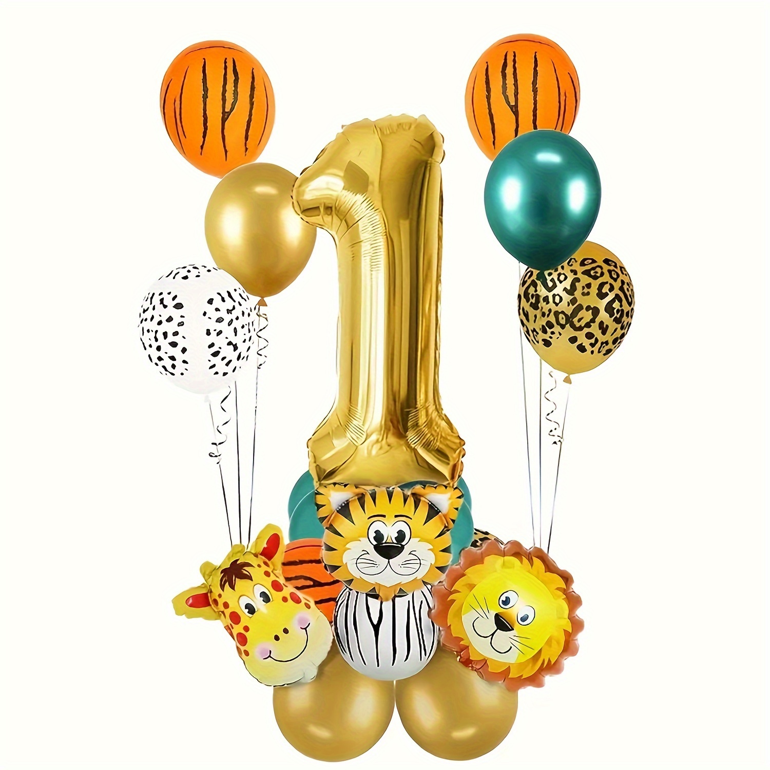 12 globos de animales, decoraciones de fiesta de safari, globos de animales  salvajes de 17 x 23 pulgadas para cumpleaños de niños y niñas