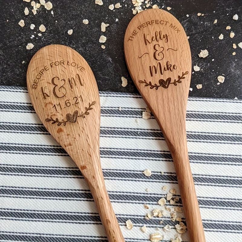 Personalized Wedding Gift Wooden Spoons, Kitchen Bridal Shower