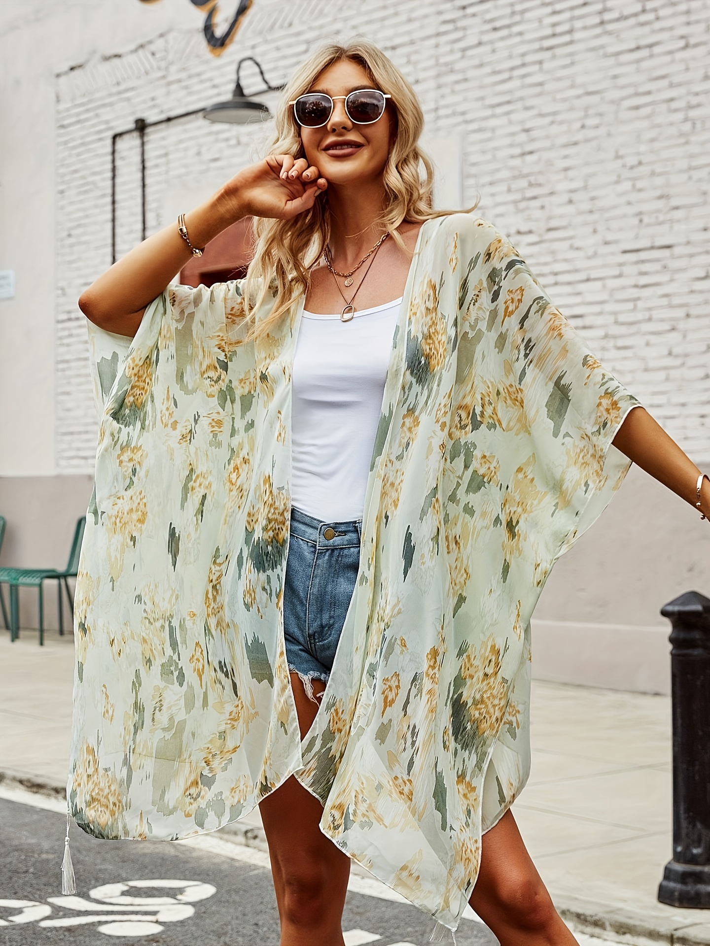 Floral deals batwing cardigan