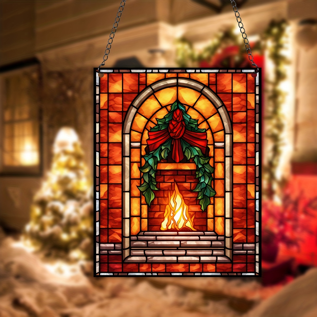 Christmas Truck Magnetic Fireplace Cover 36x30, Decorative Fireplace  Blanket Insulation Cover for Heat Loss, Indoor Outdoor Fireplace Draft  Stopper