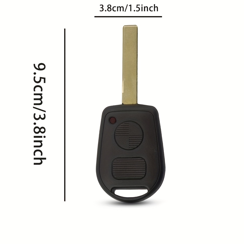 Schlüssel Gehäuse Schwarz 2 Tasten für BMW E31 E32 E34 E36 E38 E39