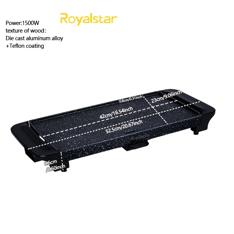 Royalstar Electric Baking Tray, Electric Baking Oven, Household  Multifunctional Baking Tray, Smokeless And Non Stick Pot, Barbecue Meat  Pot, Barbecue