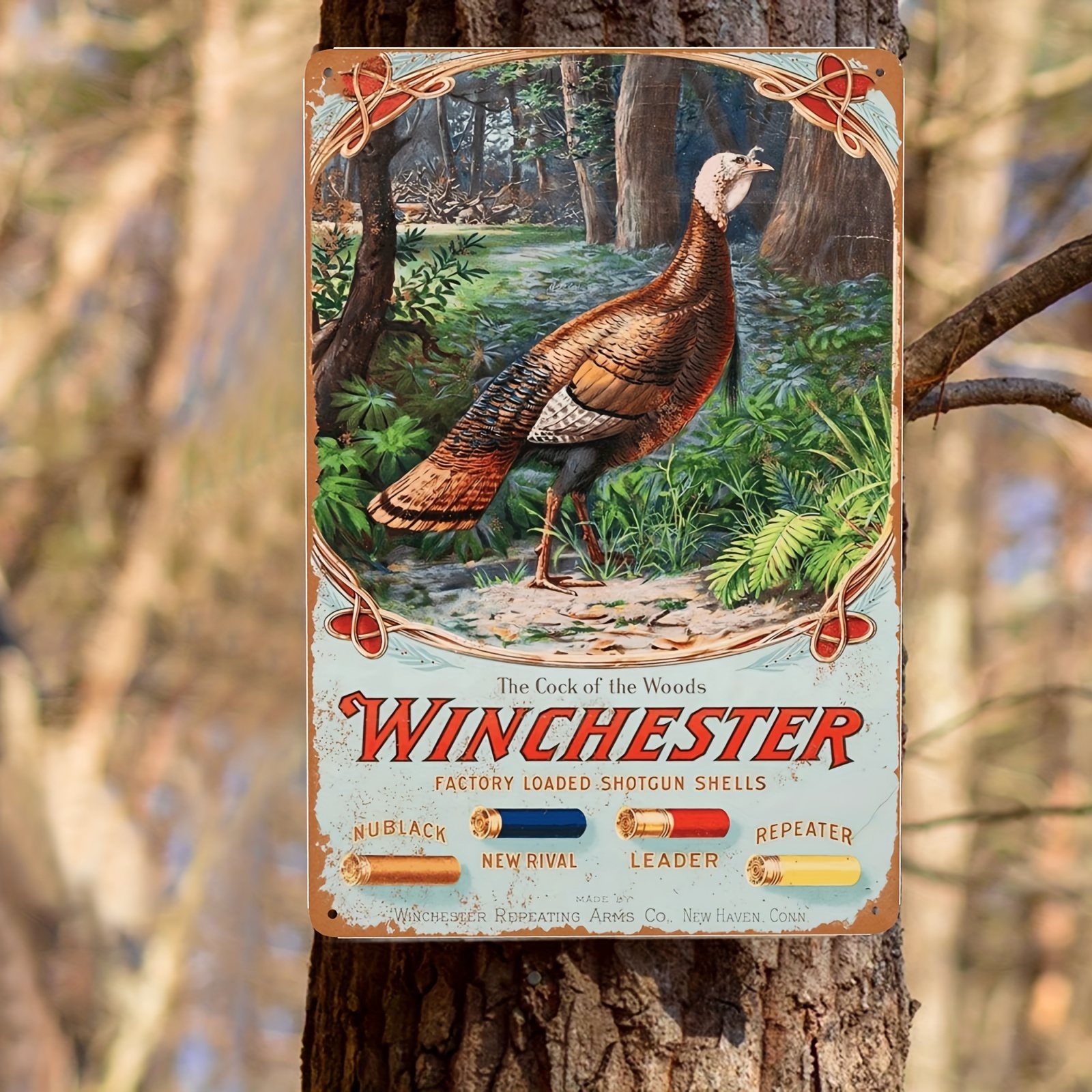 Retro Winchester Metal Sign Vintage Hunting Hunter Tin Sign - Temu New  Zealand